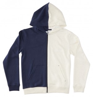 DC Shoes Baseline - Zip-Up Hoodie 10-16 σκουρο μπλε | 013549YBV