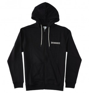 DC Shoes Baseline - Zip-Up Hoodie μαυρα | 984306PLU