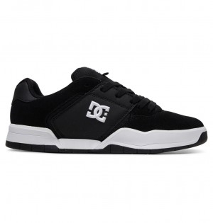 DC Shoes Central - δερματινα Shoes μαυρα ασπρα | 165493TIH