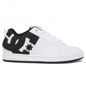 DC Shoes Court Graffik - δερματινα Shoes ασπρα μαυρα μαυρα | 019723BZX