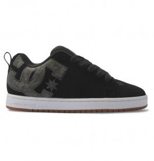 DC Shoes Court Graffik - δερματινα Shoes μαυρα ανοιχτο μπλε | 067549WZA