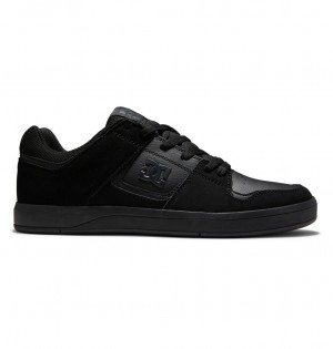 DC Shoes DC Cure - δερματινα Skate Shoes μαυρα μαυρα μαυρα | 724619BAU