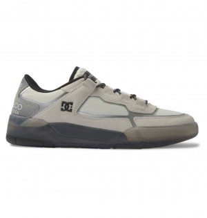 DC Shoes DC Metric S - δερματινα Skate Shoes μαυρα μαυρα ασπρα | 836715TCY