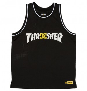 DC Shoes DC x Thrasher Jersey - Basketball Jersey μαυρα | 271340TNE