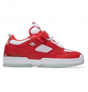 DC Shoes Js 1 - δερματινα Shoes κοκκινα ασπρα | 931658RPG