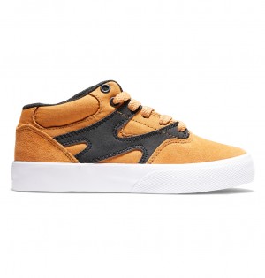 DC Shoes Kalis Vulc - Mid-Top δερματινα Shoes μαυρα | 270359WFE