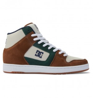 DC Shoes Manteca 4 Hi S - High-Top δερματινα Skate Shoes καφε καφε πρασινο | 583214UIV