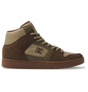 DC Shoes Manteca 4 Hi Wr - High-Top δερματινα Shoes Dk Choc / Military | 308924KHG