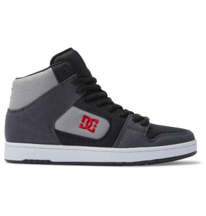 DC Shoes Manteca 4 Hi Zero Waste - High-Top δερματινα Shoes μαυρα κοκκινα γκρι | 078946MBE