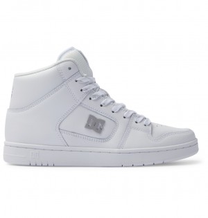 DC Shoes Manteca 4 Hi - High-Top δερματινα Shoes ασπρα ασημι | 291430TEC