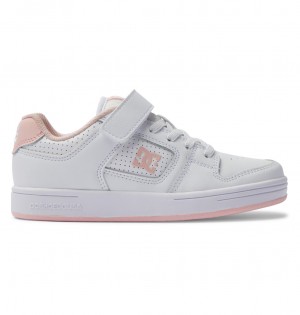 DC Shoes Manteca 4 V - δερματινα Shoes ασπρα ροζ | 492637ZNG