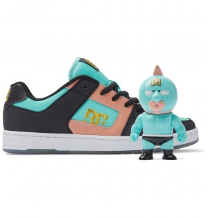 DC Shoes Manteca 4 atmos - Shoes μαυρα ροζ τυρκουάζ | 198263WJX