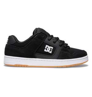 DC Shoes Manteca S - δερματινα Skate Shoes μαυρα ασπρα | 650824WXA