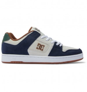 DC Shoes Manteca S - δερματινα Skate Shoes σκουρο μπλε Χακί | 139086HRM