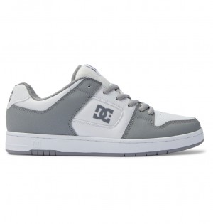DC Shoes Manteca - δερματινα Shoes ασπρα γκρι | 810367TQO