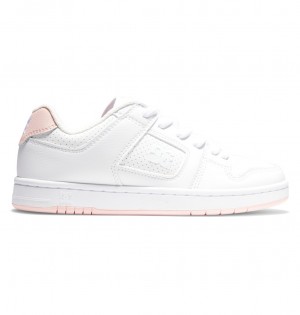 DC Shoes Manteca - δερματινα Shoes ασπρα ροζ | 928415EPH