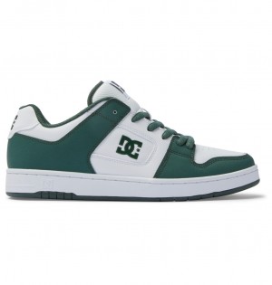 DC Shoes Manteca - δερματινα Shoes ασπρα σκούρο Ελιά | 489106NEP