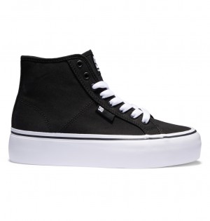 DC Shoes Manual Hi flatforms - High-Top Shoes μαυρα ασπρα | 031659KST