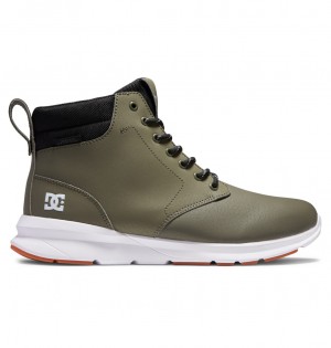 DC Shoes Mason 2 - θαλασσης Resistant δερματινα Shoes Ελιά ασπρα | 372946LGY