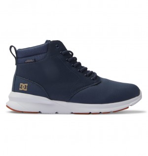 DC Shoes Mason 2 - θαλασσης Resistant δερματινα Shoes σκουρο μπλε ασπρα | 807126BXL