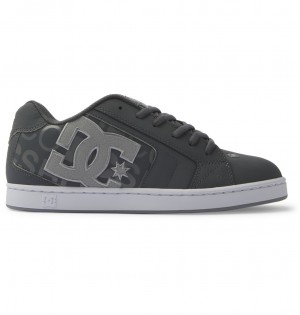 DC Shoes Net - δερματινα Shoes γκρι ασπρα | 809356PCQ
