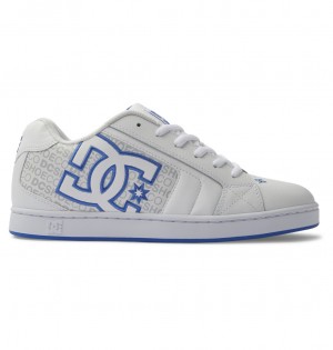 DC Shoes Net - δερματινα Shoes ασπρα γκρι μπλε | 691573CNR