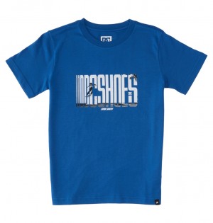 DC Shoes On The Grind - T-Shirt 10-16 μπλε | 976214ECQ