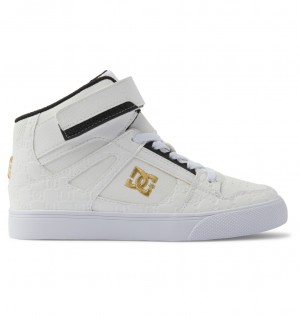 DC Shoes Pure Hi SE - High-Top Shoes ασπρα ασημι | 381452EBO