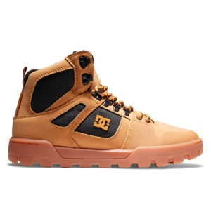 DC Shoes Pure Hi - θαλασσης Resistant High Top δερματινα Boots μαυρα | 716439PZU