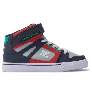 DC Shoes Pure High-Top EV - High-Top δερματινα Shoes γκρι σκουρο μπλε | 037812YPI