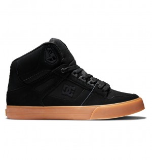 DC Shoes Pure High-Top - δερματινα High-Top Shoes μαυρα | 314870NTD