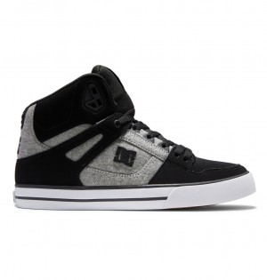 DC Shoes Pure High-Top - δερματινα High-Top Shoes μαυρα | 829673VNB