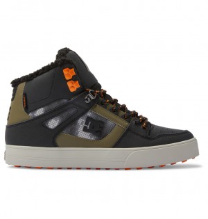 DC Shoes Pure High WNT - Χειμερινά High-Top Boots μαυρα πρασινο | 345986POF