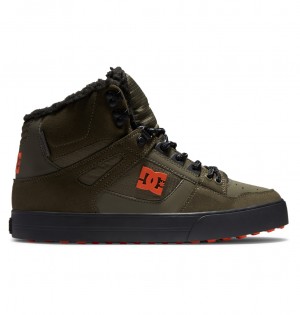 DC Shoes Pure High WNT - Χειμερινά High-Top Boots Ελιά πορτοκαλι | 931457SQW