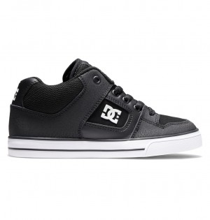 DC Shoes Pure Mid - Mid-Top Shoes μαυρα ασπρα | 341285WHP