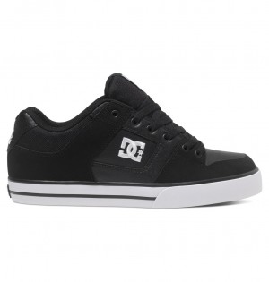DC Shoes Pure - δερματινα Shoes μαυρα μαυρα ασπρα | 473165TJA