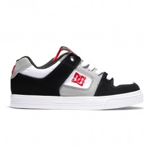 DC Shoes Pure - δερματινα Shoes ασπρα μαυρα κοκκινα | 702891RBK