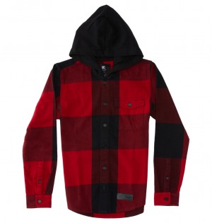 DC Shoes Ruckus - Κουκουλοφόρος Long Sleeve Shirt 10-16 μαυρα | 895704TDN