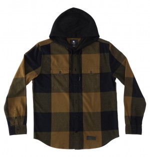 DC Shoes Ruckus - Κουκουλοφόρος Long Sleeve Shirt μαυρα | 016579QGK