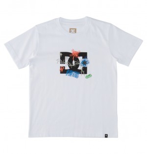 DC Shoes Scribble - T-Shirt 8-16 ασπρα | 769328UFM