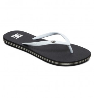 DC Shoes Spray - Flip-Flops μαυρα ασπρα | 483095ZDN