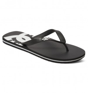 DC Shoes Spray - Flip-Flops μαυρα μαυρα ασπρα | 769435ZJA