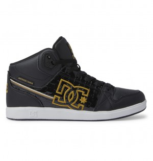 DC Shoes University - High Top Shoes μαυρα χρυσο χρωμα | 613285KSJ