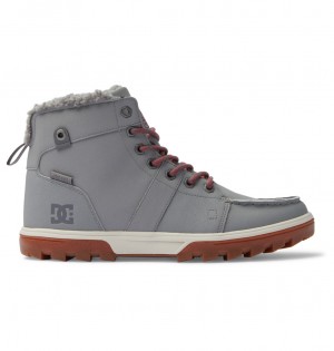 DC Shoes Woodland - Sherpa επενδυση δερματινα Boots γκρι | 406512GJW